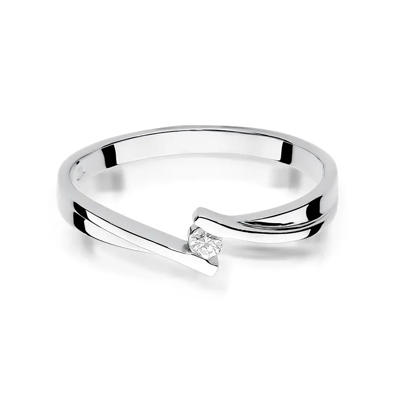 Goldring mit 0,04 ct Diamant