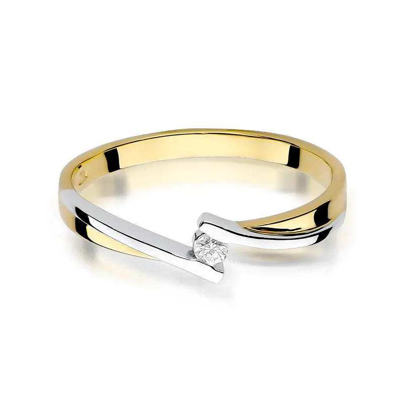Goldring mit 0,04 ct Diamant