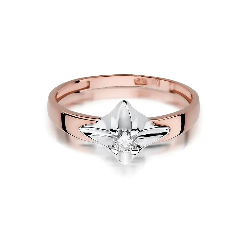 Goldring mit 0,12 ct Diamant