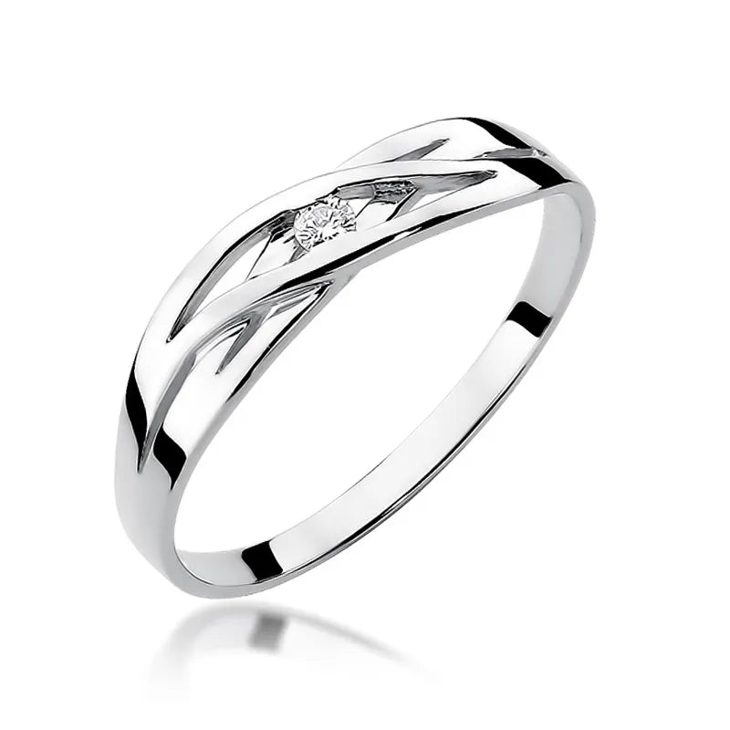 Goldring mit 0,04 ct Diamant