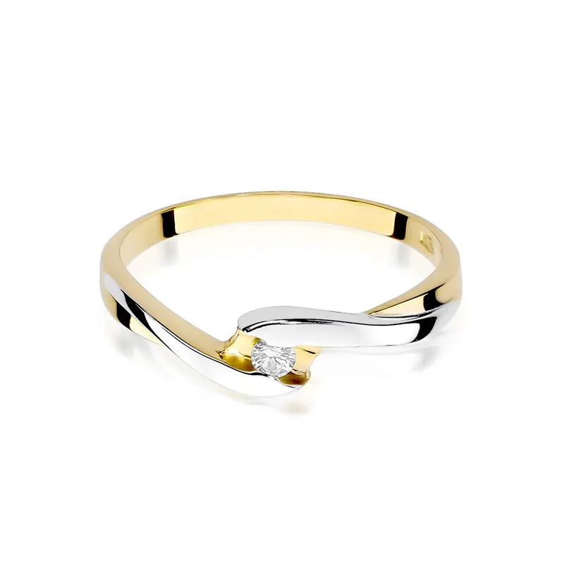 Goldring mit 0,05 ct Diamant