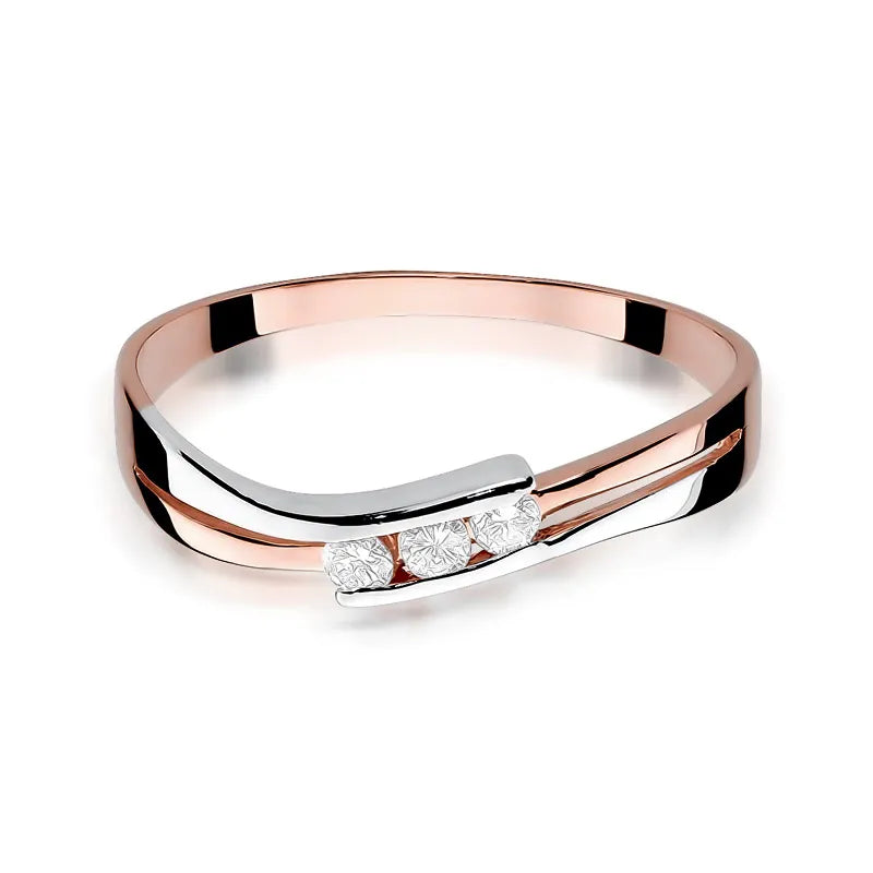 Goldring mit 0,12 ct Diamanten