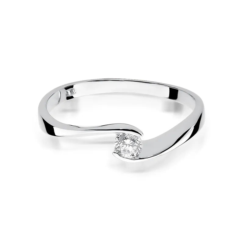 Goldring mit 0,13 ct Diamant