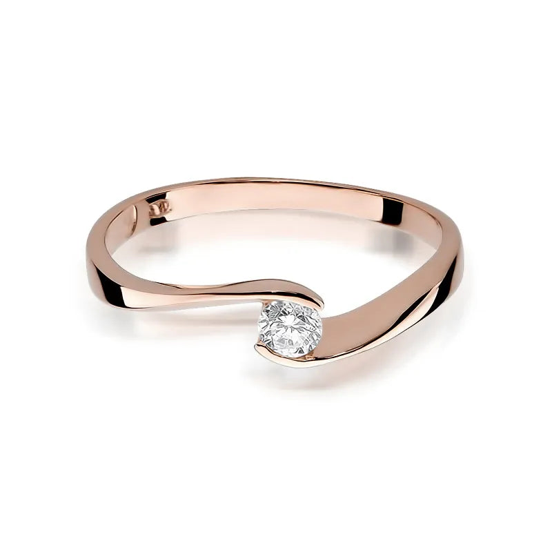 Goldring mit 0,13 ct Diamant
