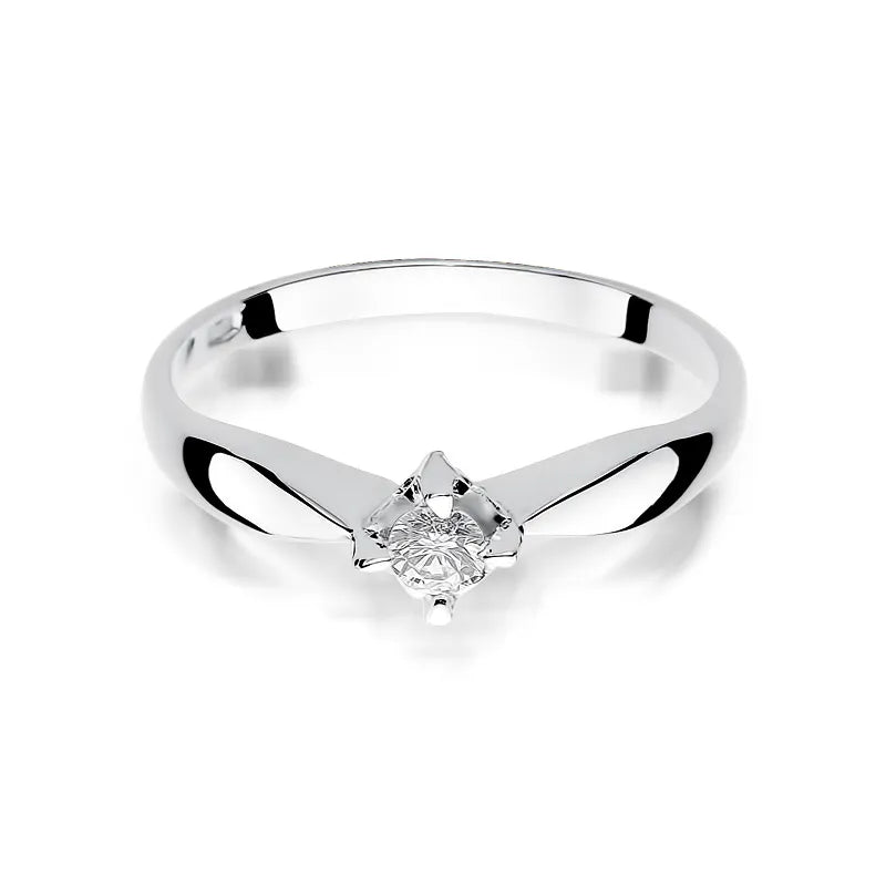 Goldring mit 0,12 ct Diamant