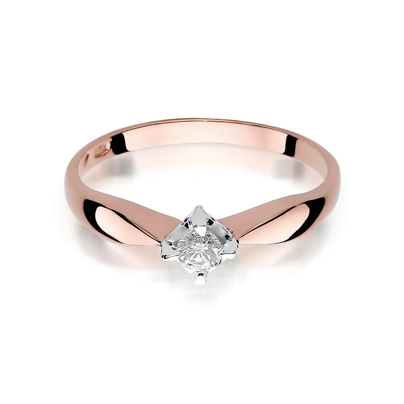 Goldring mit 0,12 ct Diamant