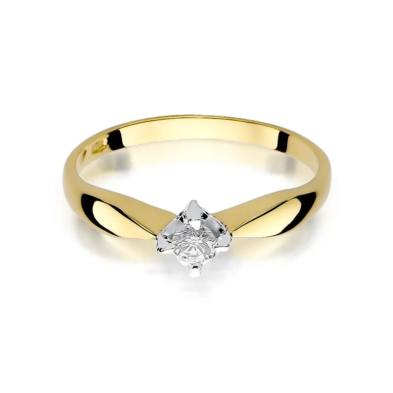 Goldring mit 0,12 ct Diamant