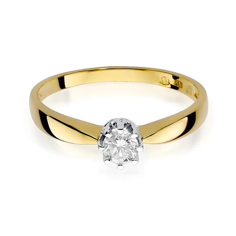 Goldring mit 0,15 ct Diamant