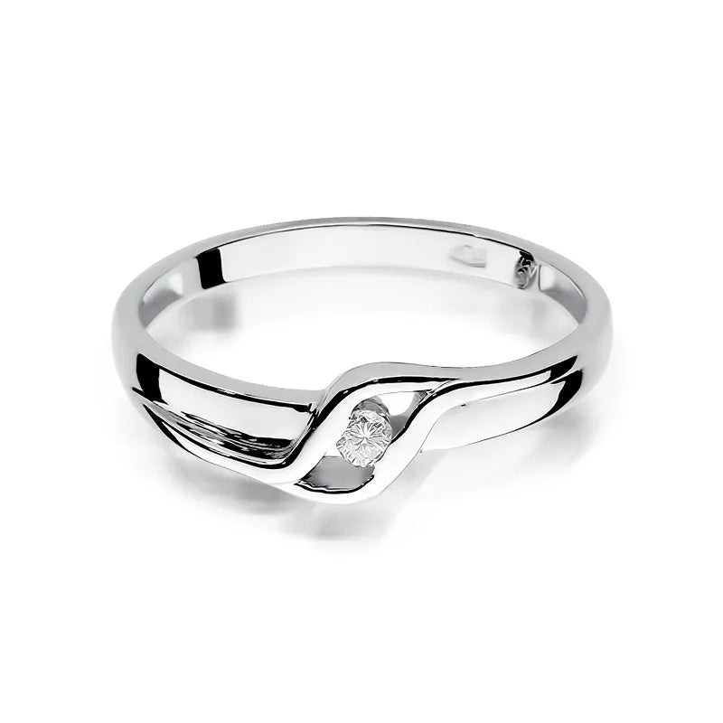 Goldring mit 0,04 ct Diamant