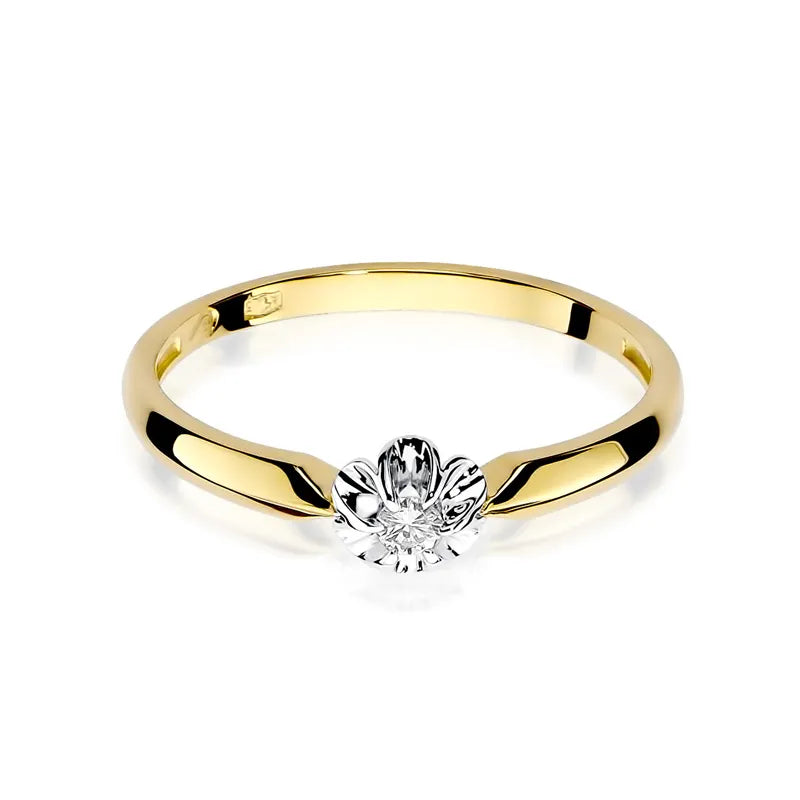 Goldring mit 0,04 ct Diamant