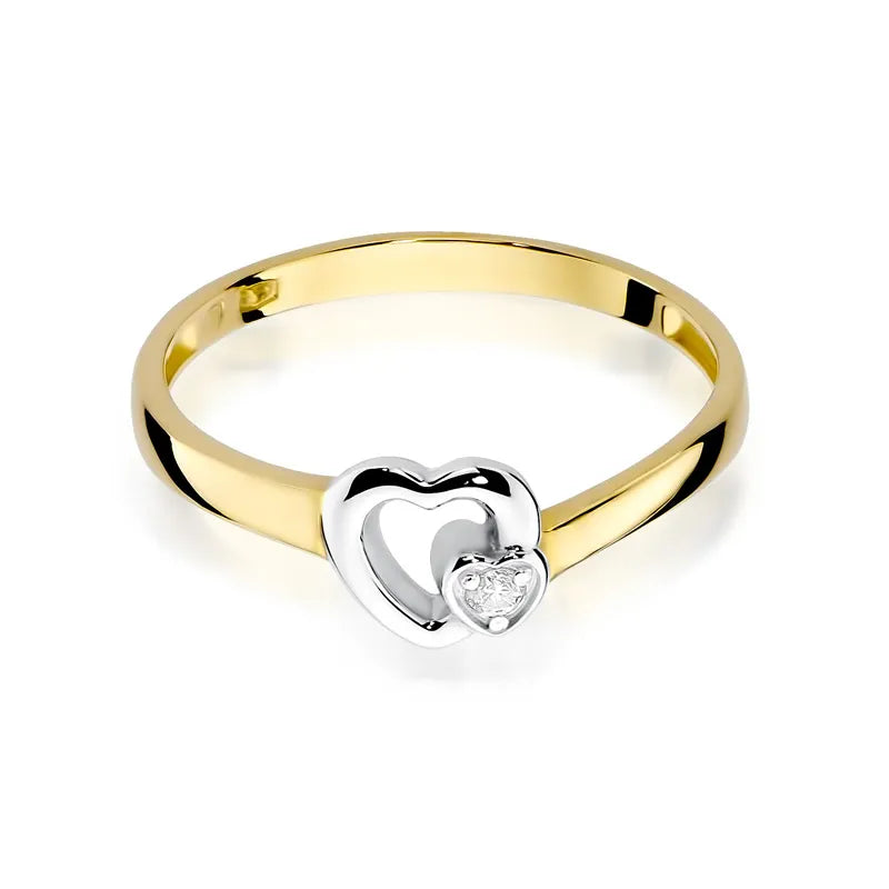 Goldring mit 0,02 ct Diamant