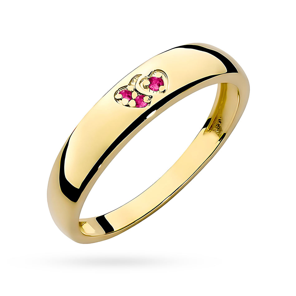 Gold Ring with Zirconia