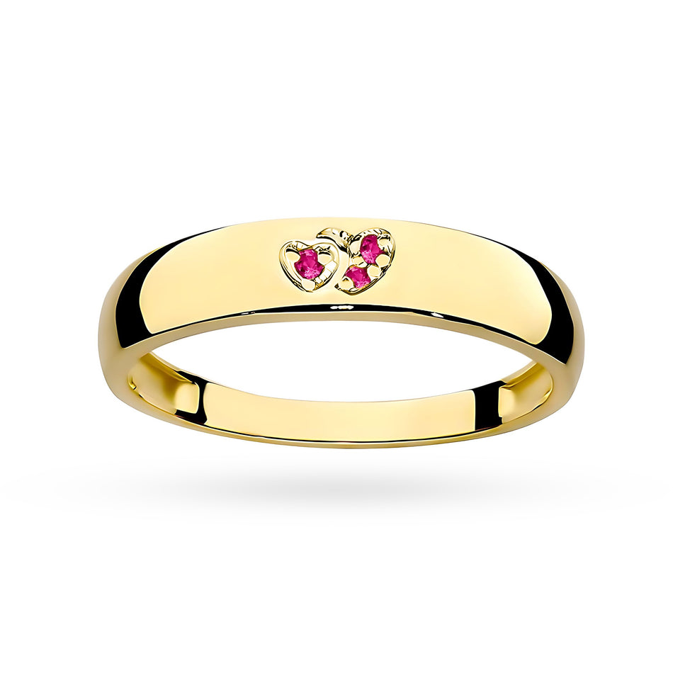 Gold Ring with Zirconia