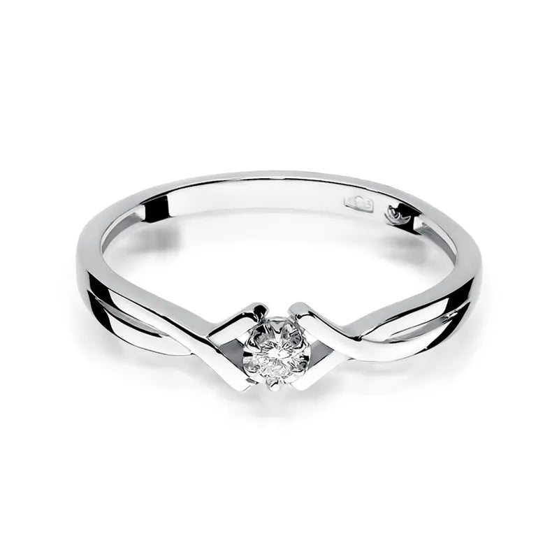 Goldring mit 0,04 ct Diamant