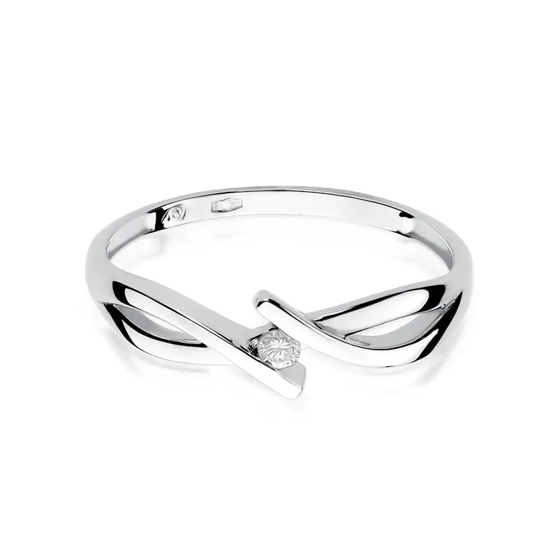 Goldring mit 0,04 ct Diamant