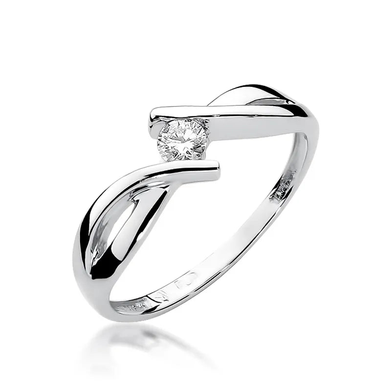 Goldring mit 0,08 ct Diamant