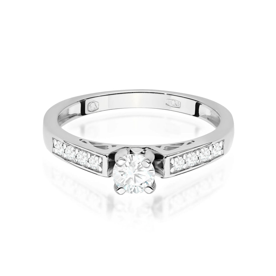 Zlatý prsten s 0,30 ct a 0,116 ct laboratorními diamanty