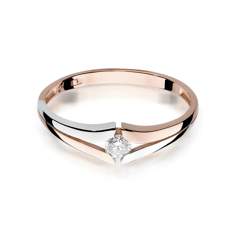 Goldring mit 0,08 ct Diamant