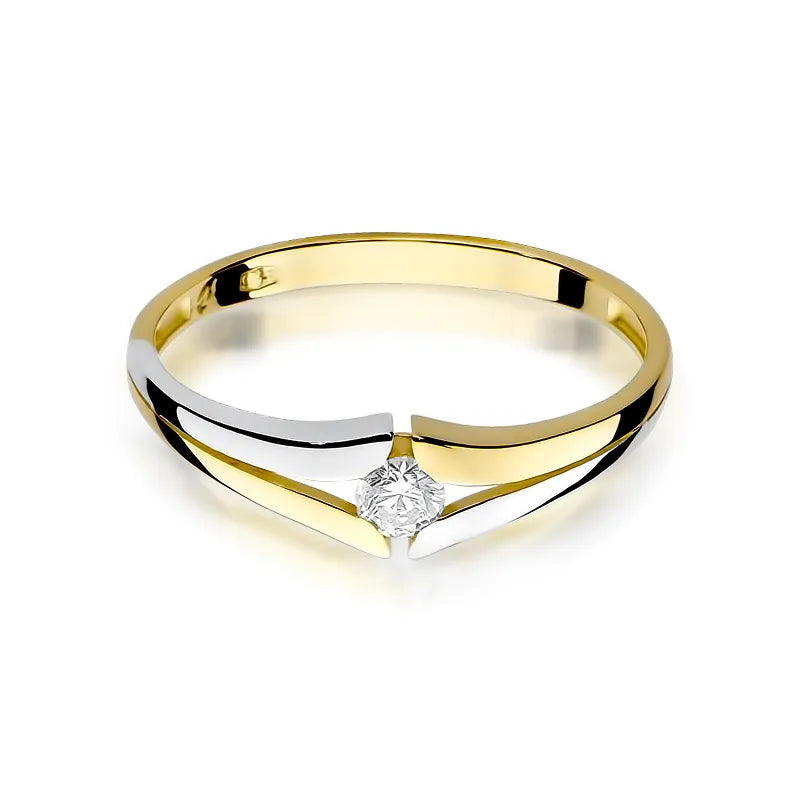 Goldring mit 0,08 ct Diamant