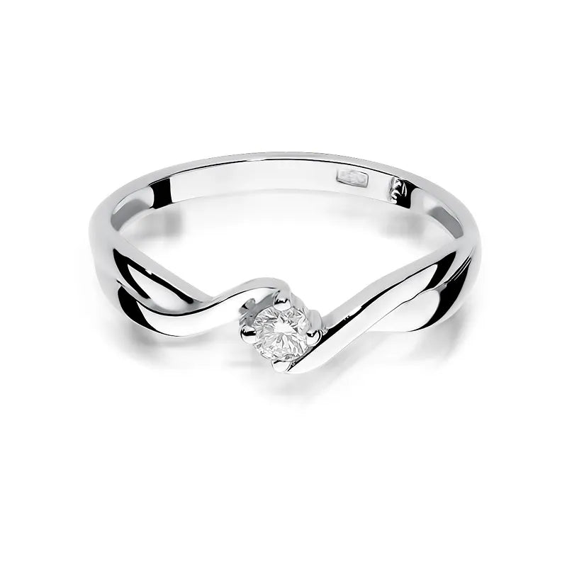 Goldring mit 0,08 ct Diamant
