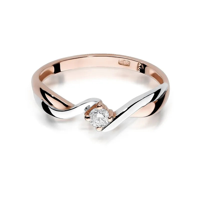 Goldring mit 0,08 ct Diamant