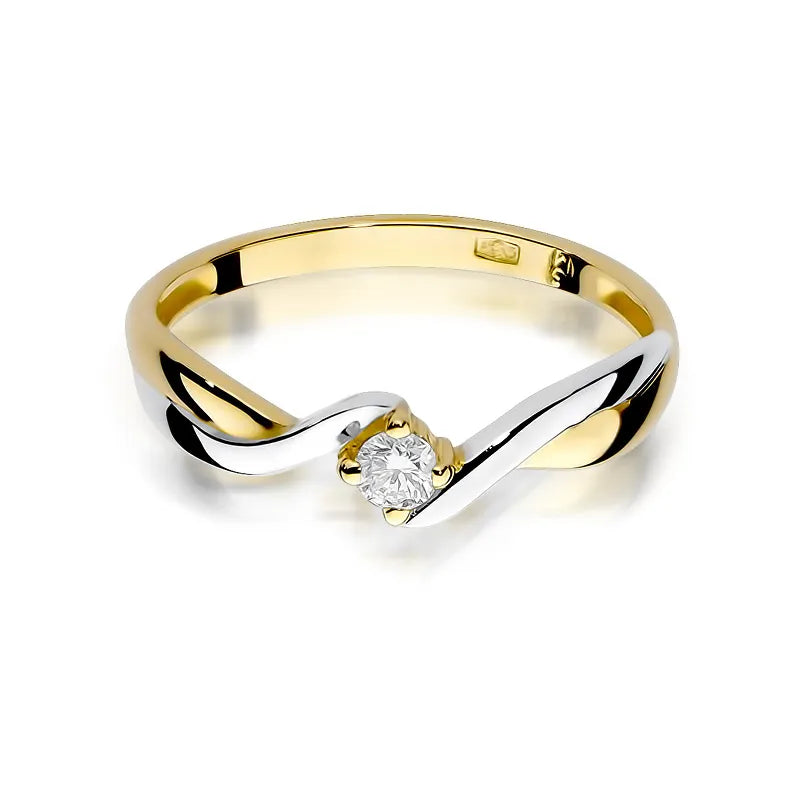 Goldring mit 0,08 ct Diamant
