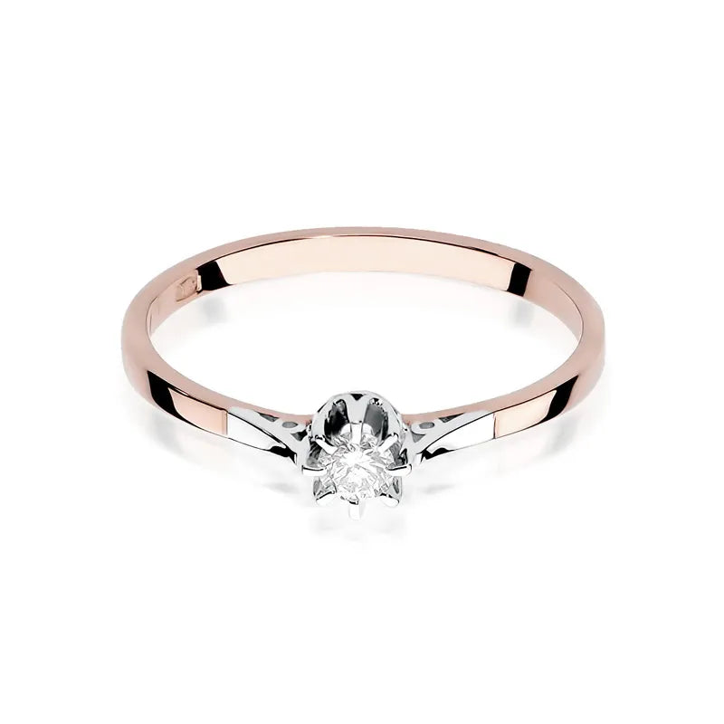Goldring mit 0,08 ct Diamant