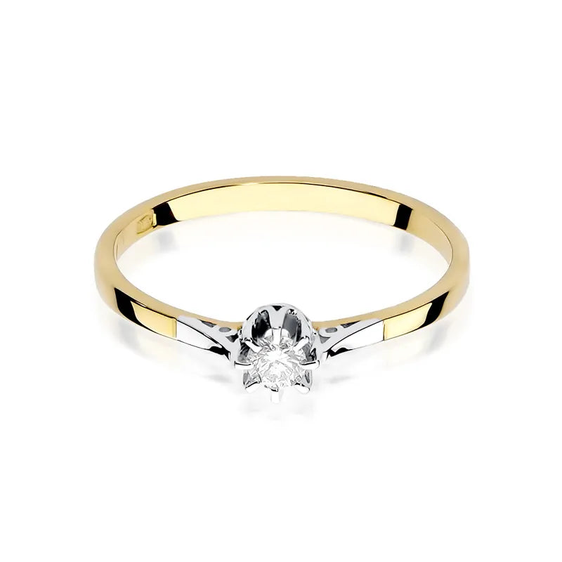 Goldring mit 0,08 ct Diamant