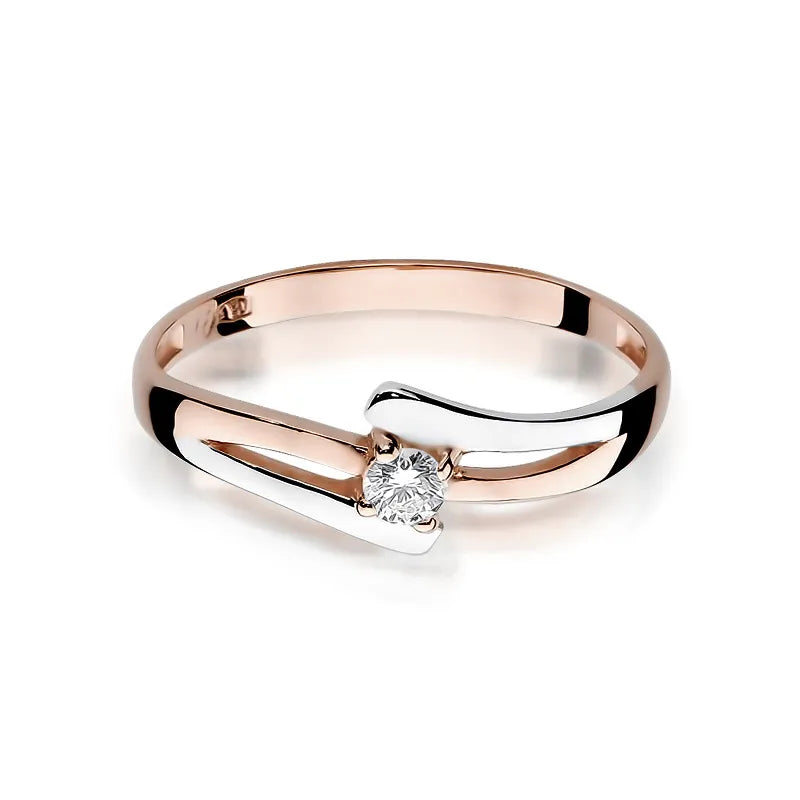 Goldring mit 0,08 ct Diamant