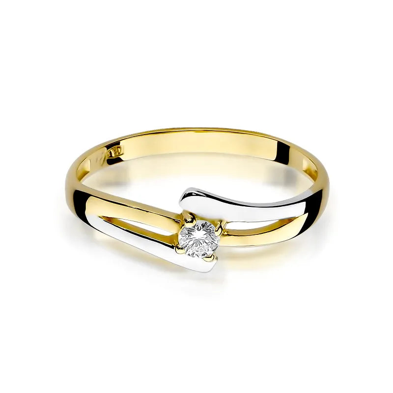 Goldring mit 0,08 ct Diamant