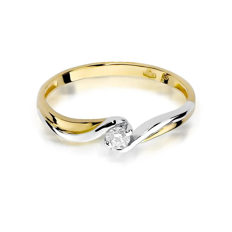 Goldring mit 0,08 ct Diamant