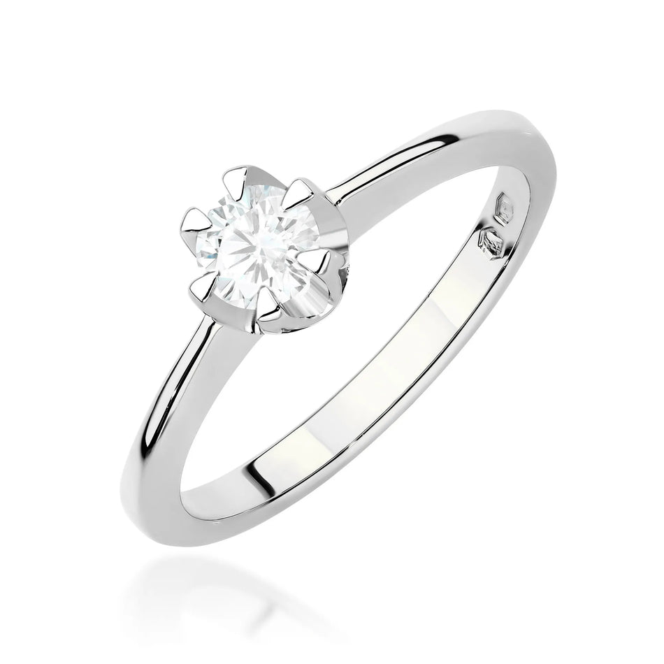 Zlatý prsteň s 0.40ct laboratórnym diamantom