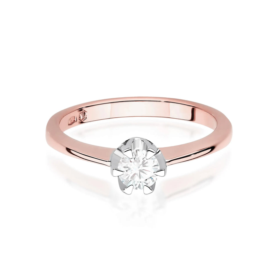 Ein Goldring mit 0,40 ct Diamant