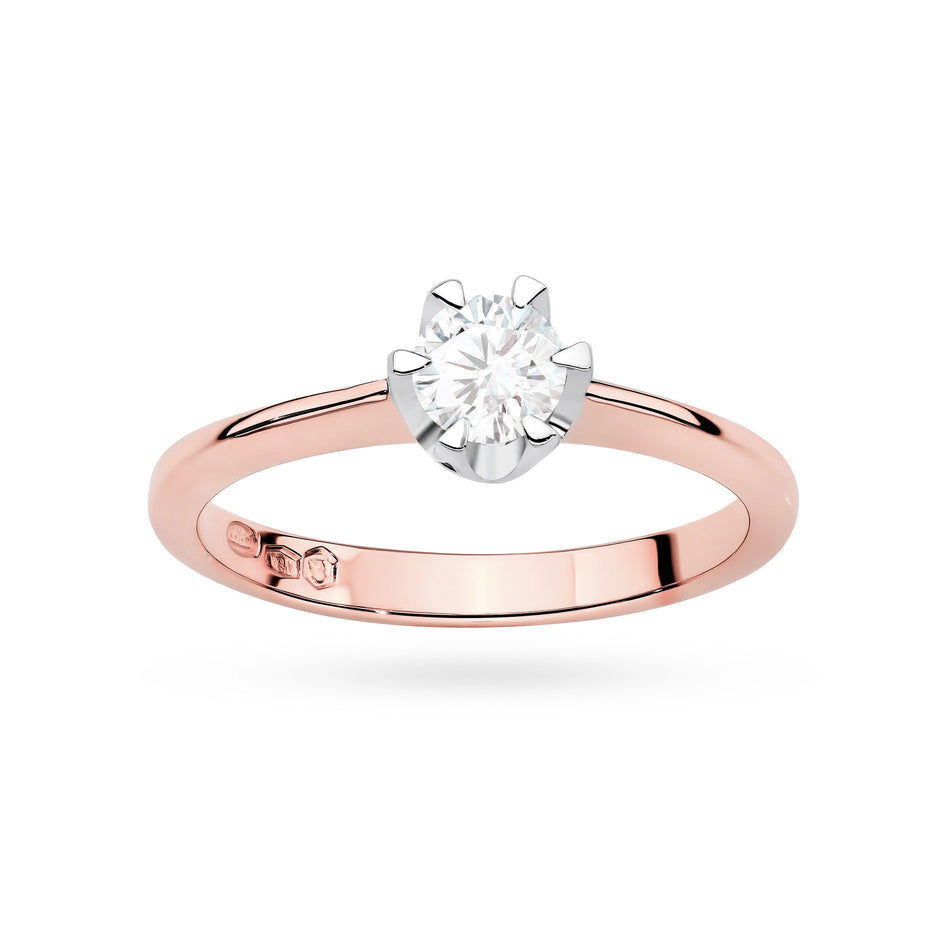 Zlatý prsteň s 0.50ct laboratórnym diamantom