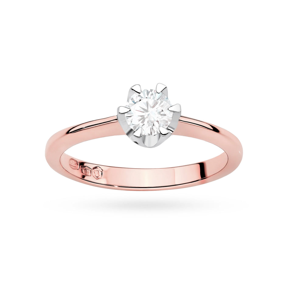 Zlatý prsteň s 0,70 ct laboratórnym diamantom