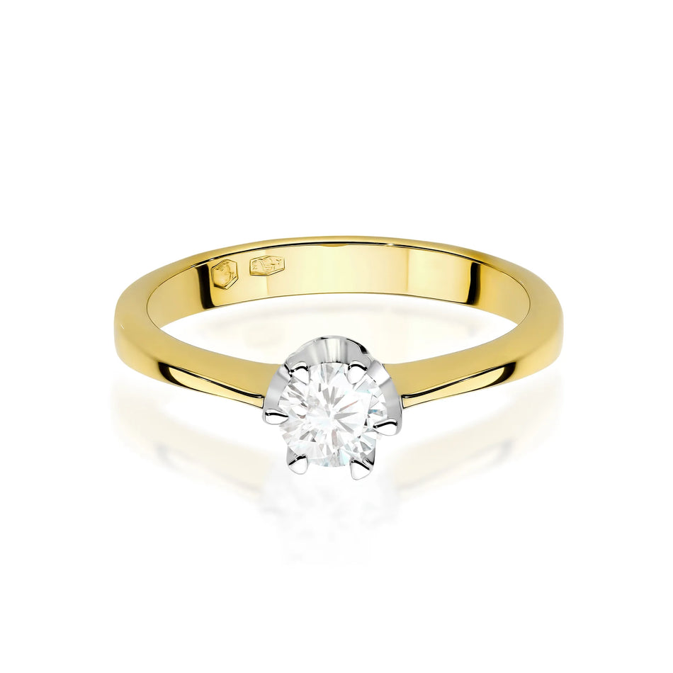 Ein Goldring mit 0,30 ct Diamant