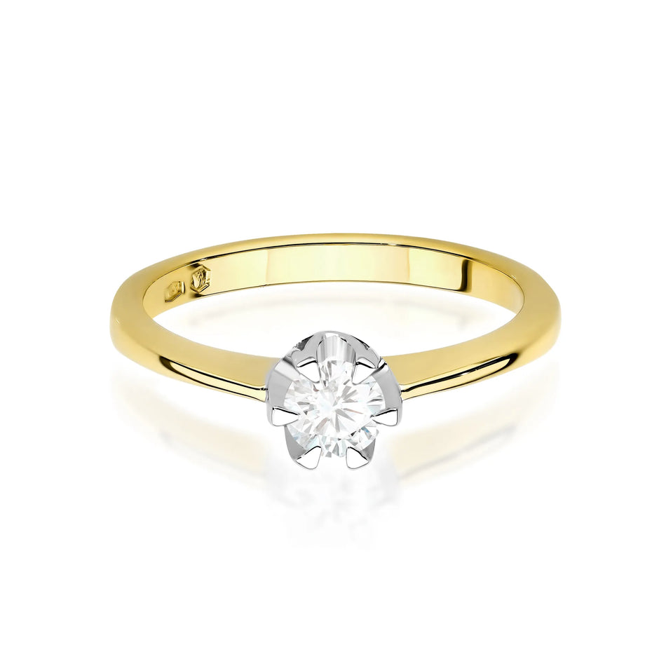 Ein Goldring mit 0,40 ct Diamant