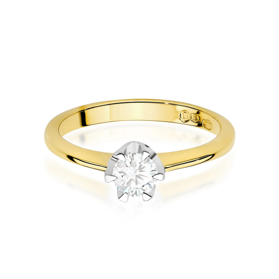 Ein Goldring mit 0,50 ct Diamant
