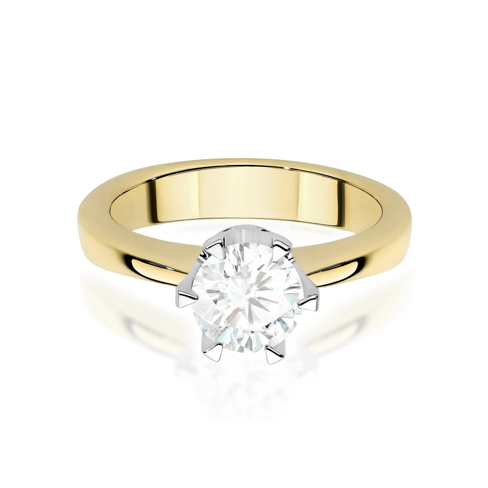 Ein Goldring mit 1,00 ct Diamant