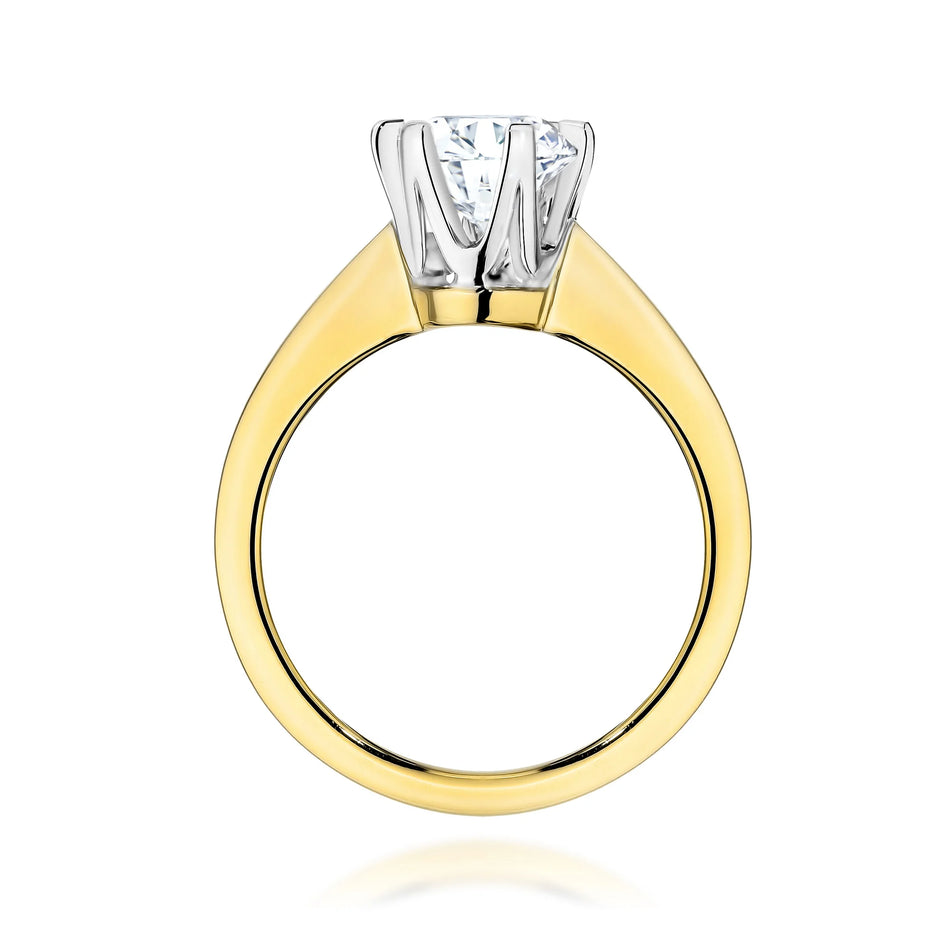 Ein Goldring mit 1,00 ct Diamant