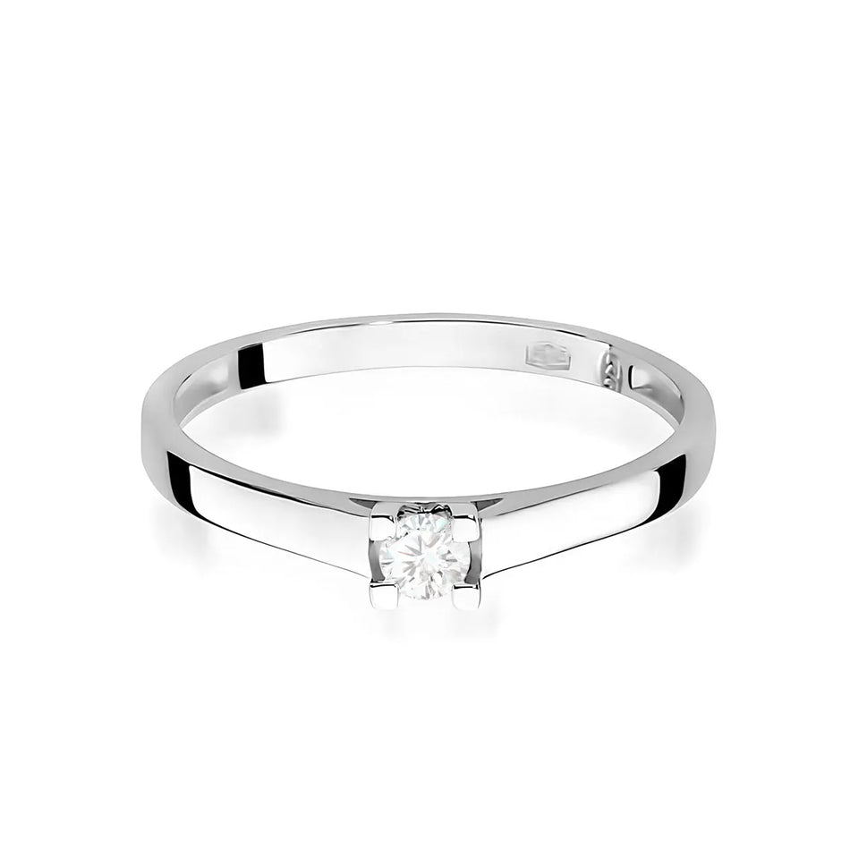 Goldring mit 0,12 ct Diamant
