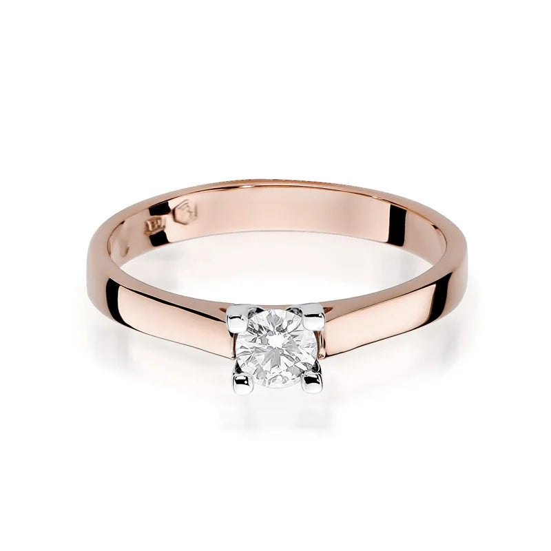 Zlatý prsten s 0.20ct laboratorním diamantem