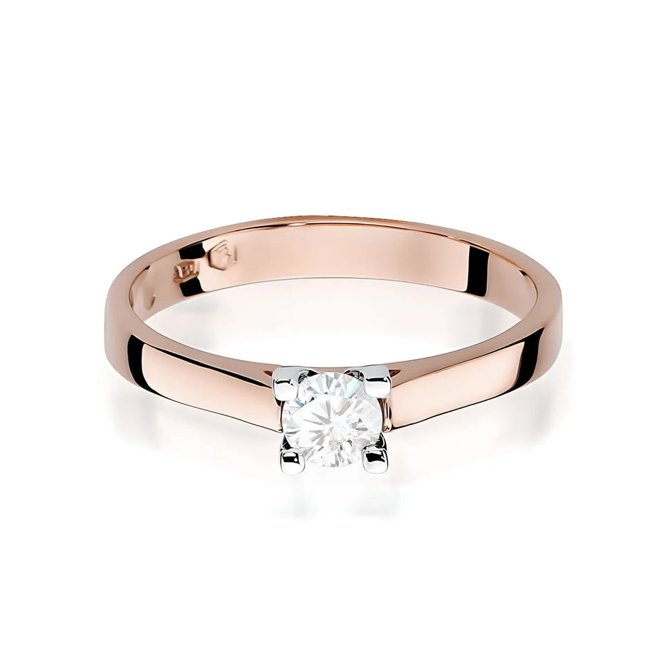 Zlatý prsteň s 0,25 ct laboratórnym diamantom