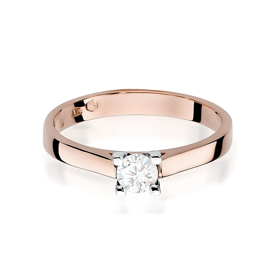 Zlatý prsten s diamantem 0,25 ct