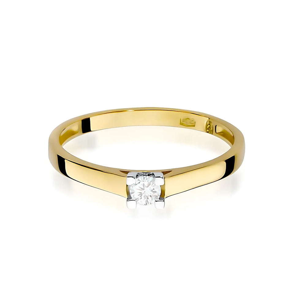 Goldring mit 0,10 ct Diamant