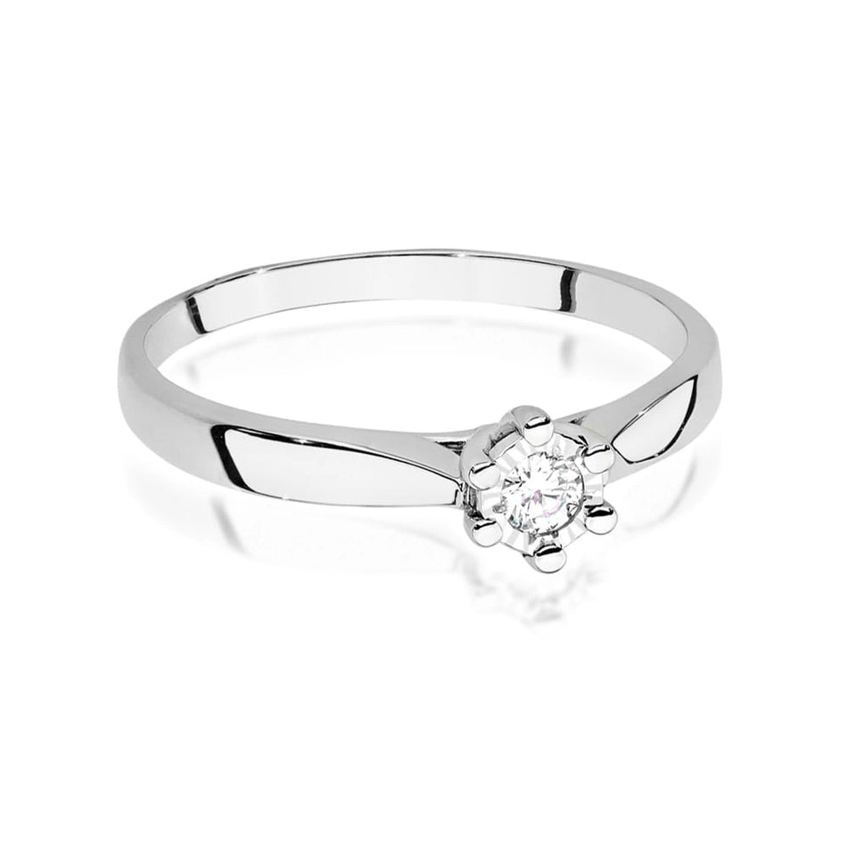 Goldring mit 0,08 ct Diamant