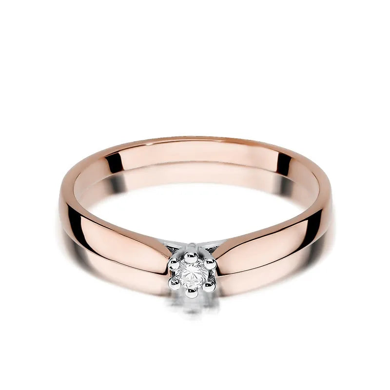 Goldring mit 0,04 ct Diamant