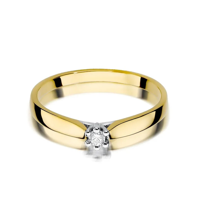 Goldring mit 0,04 ct Diamant