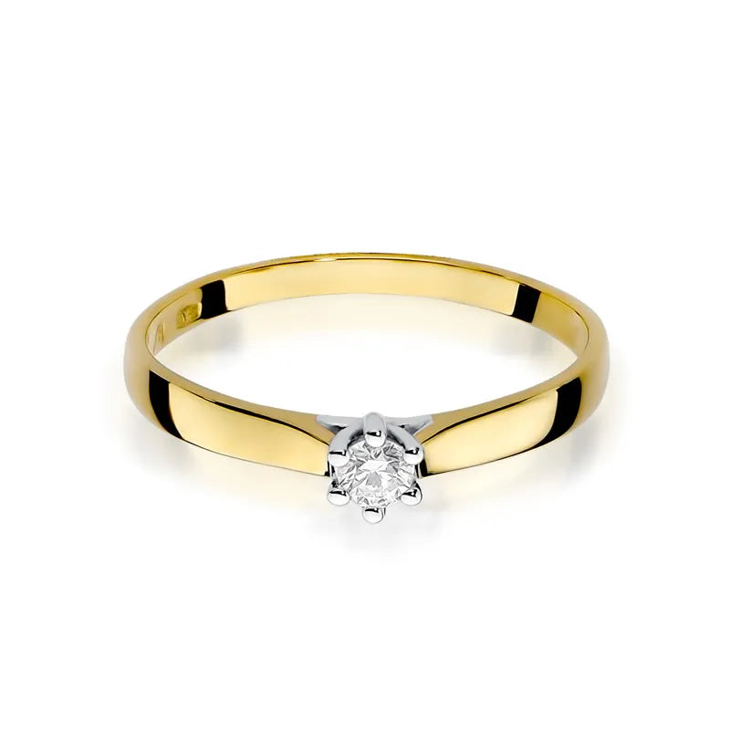 Goldring mit 0,08 ct Diamant