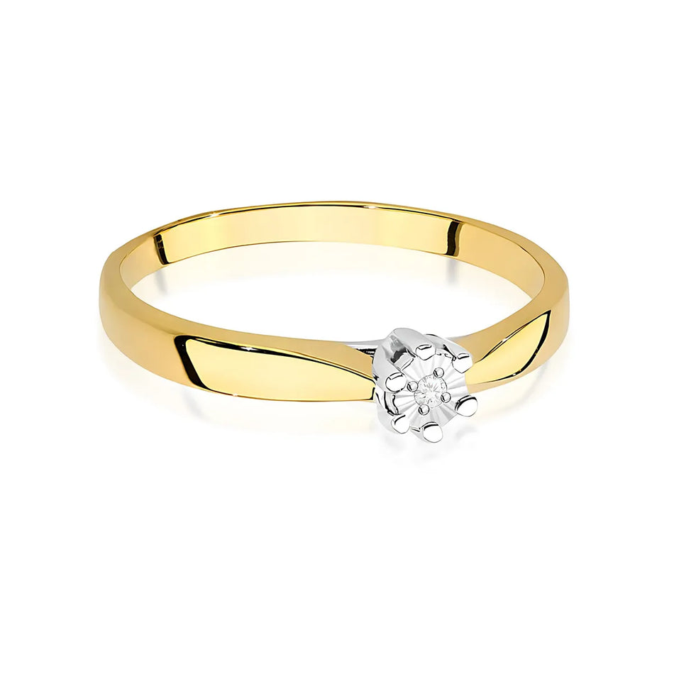Goldring mit 0,01 ct Diamant